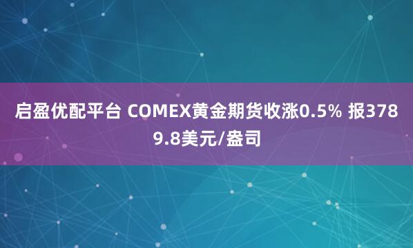 启盈优配平台 COMEX黄金期货收涨0.5% 报3789.8美元/盎司