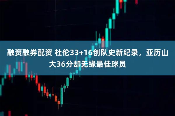 融资融券配资 杜伦33+16创队史新纪录，亚历山大36分却无缘最佳球员